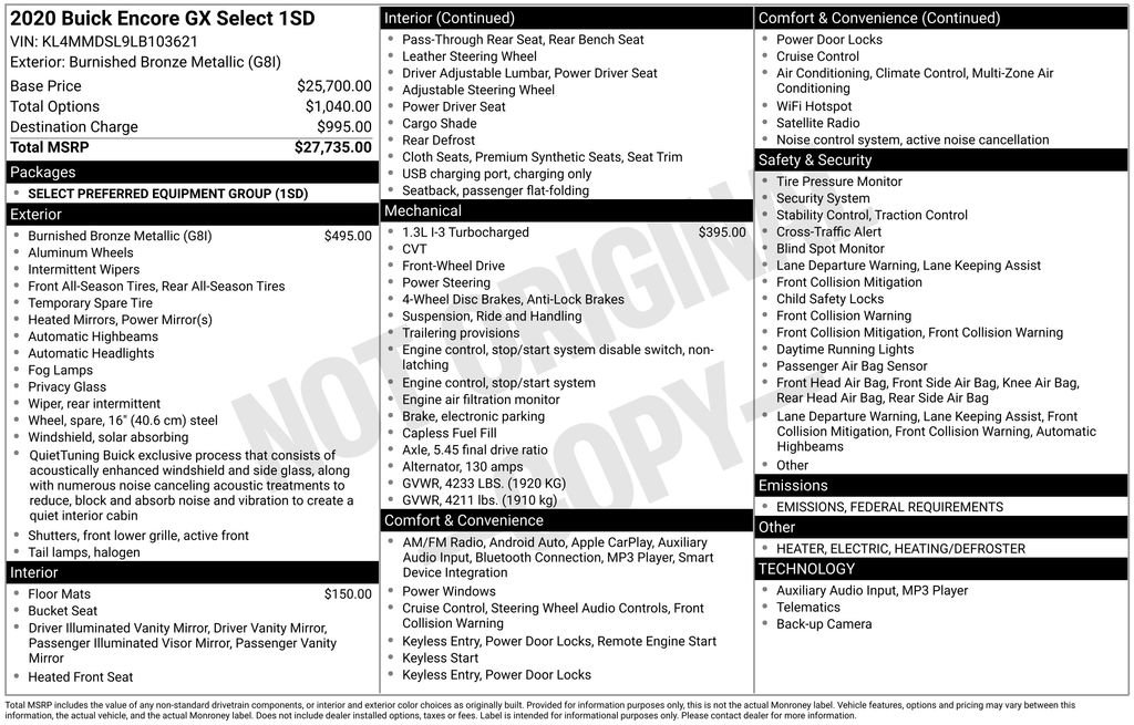 Used 2020 Buick Encore GX Select image 5