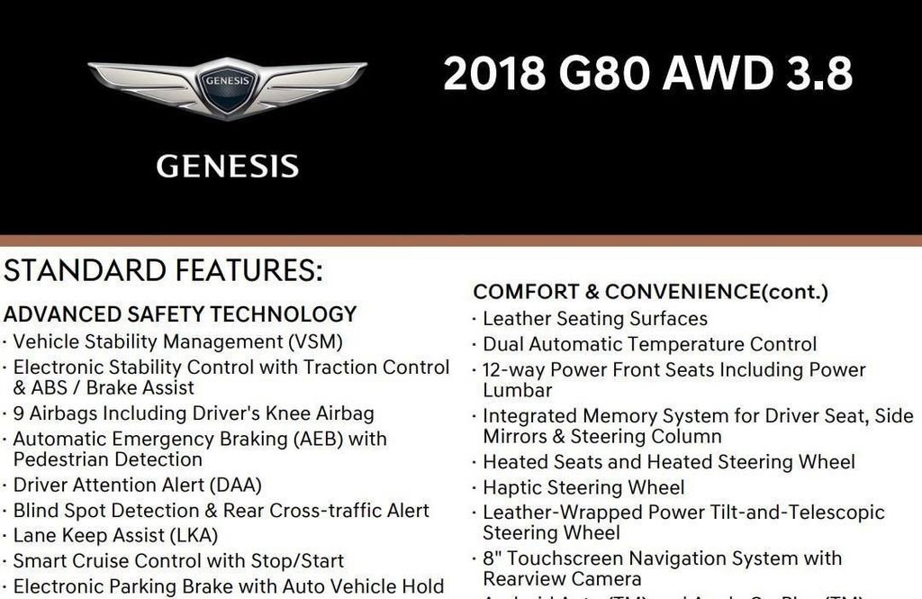 Used 2018 Genesis G80 3.8 image 16