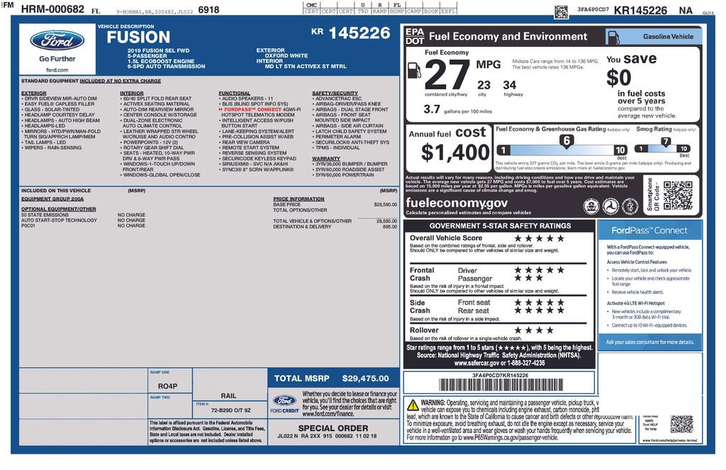 Used 2019 Ford Fusion SEL image 34
