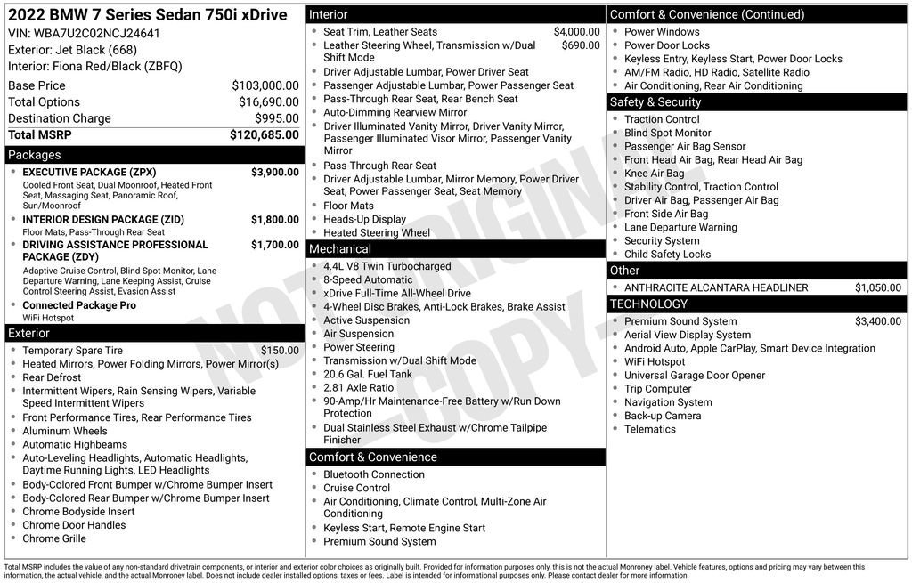 Used 2022 BMW 750i xDrive w/ Executive Package image 39