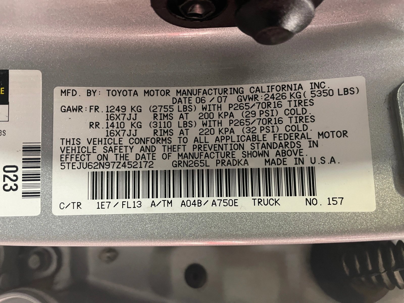 Used 2007 Toyota Tacoma PreRunner RWD image 13