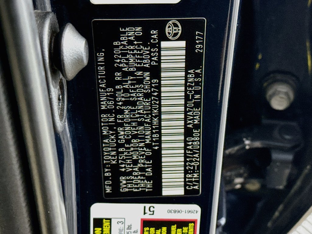 Used 2019 Toyota Camry LE FWD image 38