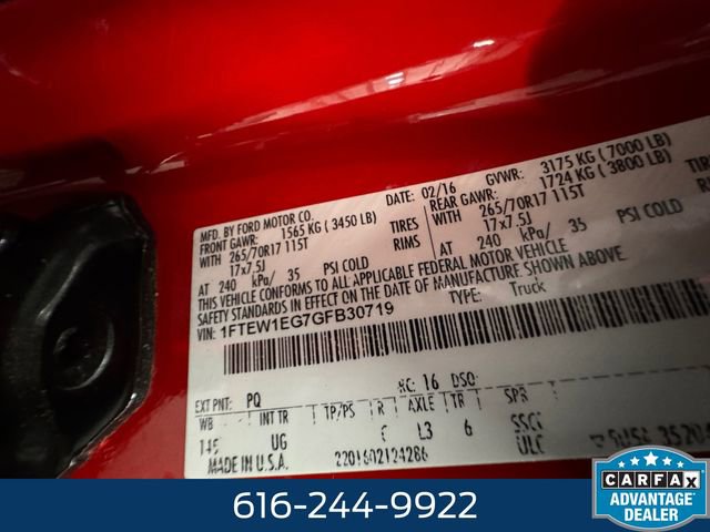 Used 2016 Ford F150 XLT w/ Equipment Group 301A Mid image 27