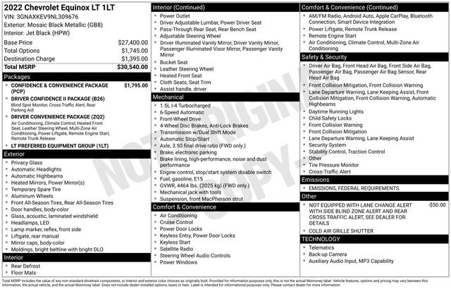 Certified 2022 Chevrolet Equinox LT image 27
