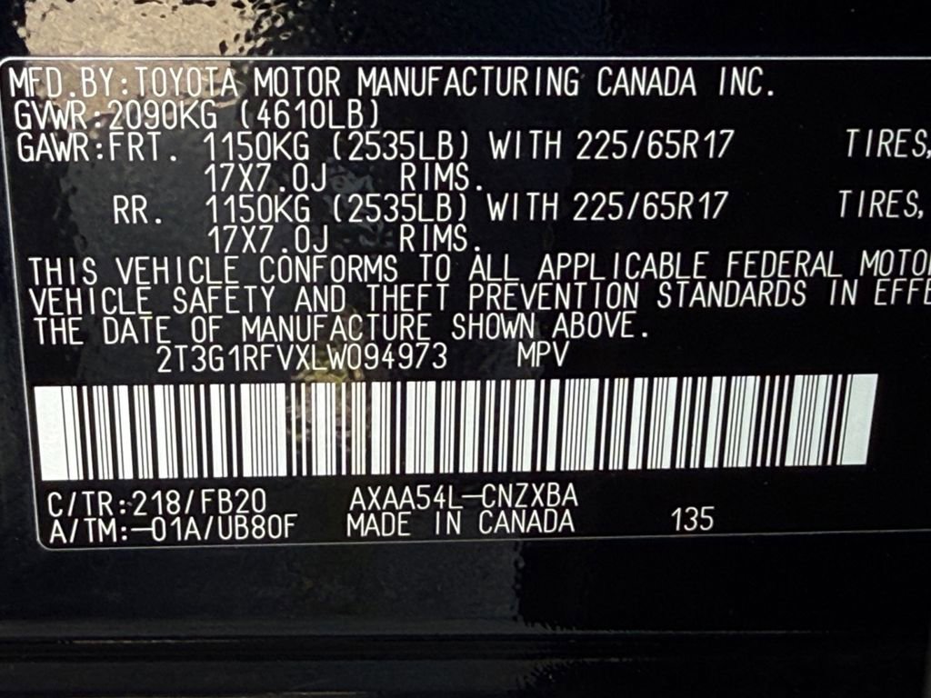 Used 2020 Toyota RAV4 LE w/ All Weather Liner Package AWD/4WD image 26
