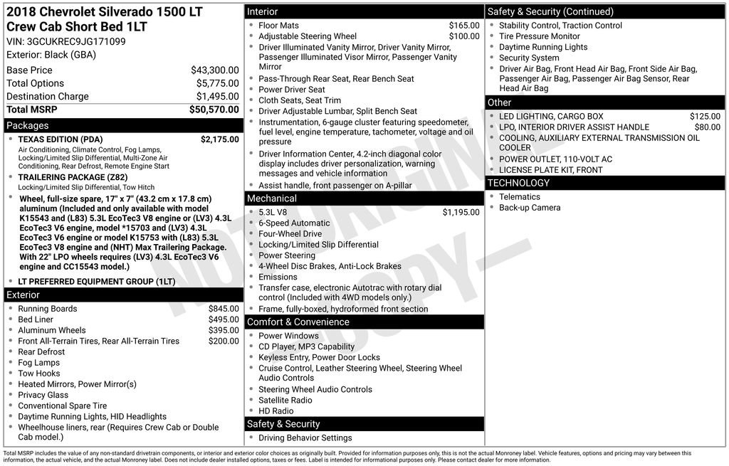 Used 2018 Chevrolet Silverado 1500 LT w/ Texas Edition image 39