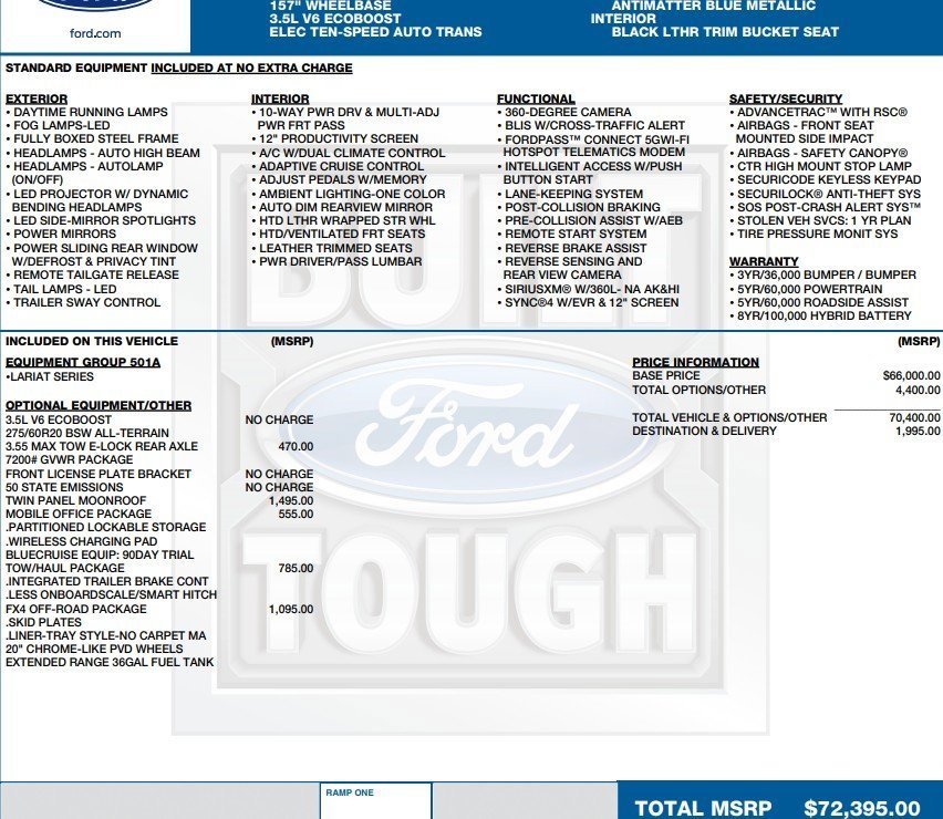 Used 2024 Ford F150 Lariat w/ FX4 Off-Road Package image 3
