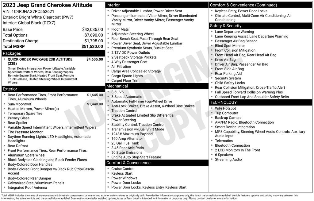 Certified 2023 Jeep Grand Cherokee Altitude AWD/4WD image 43