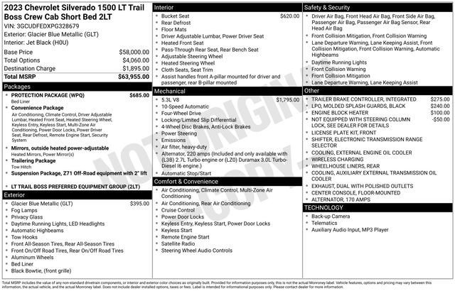 Used 2023 Chevrolet Silverado 1500 LT Trail Boss w/ Protection Package image 4