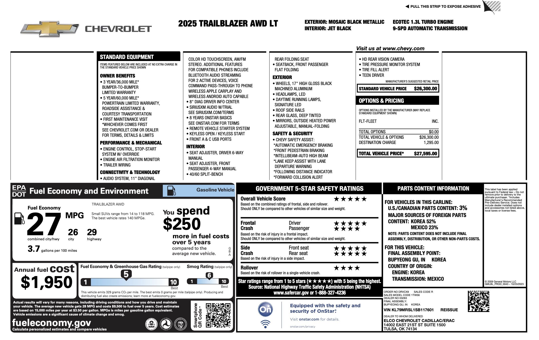 Used 2025 Chevrolet TrailBlazer LT image 5