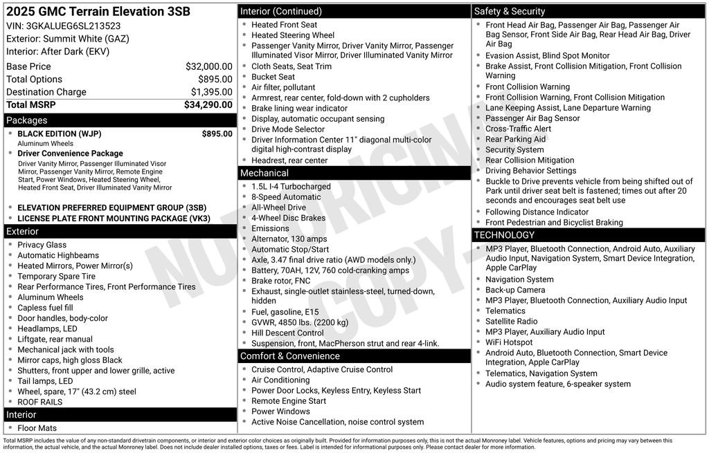 Certified 2025 GMC Terrain Elevation w/ Black Edition AWD/4WD image 5