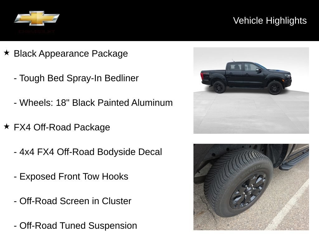Used 2019 Ford Ranger Lariat w/ Black Appearance Package AWD/4WD image 20