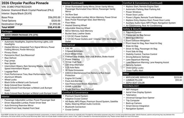 New 2026 Chrysler Pacifica Pinnacle FWD image 29