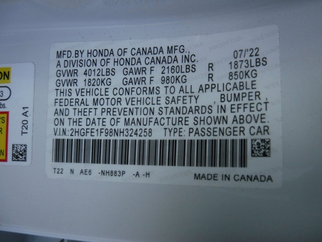 Used 2022 Honda Civic Touring image 47