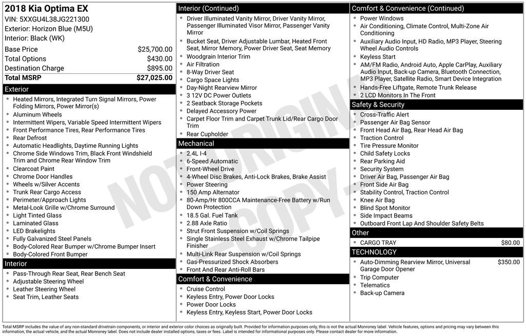 Used 2018 Kia Optima EX image 15