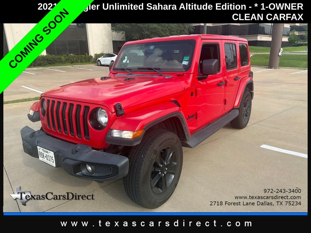 Used 2021 Jeep Wrangler Unlimited Sahara AWD/4WD image 1