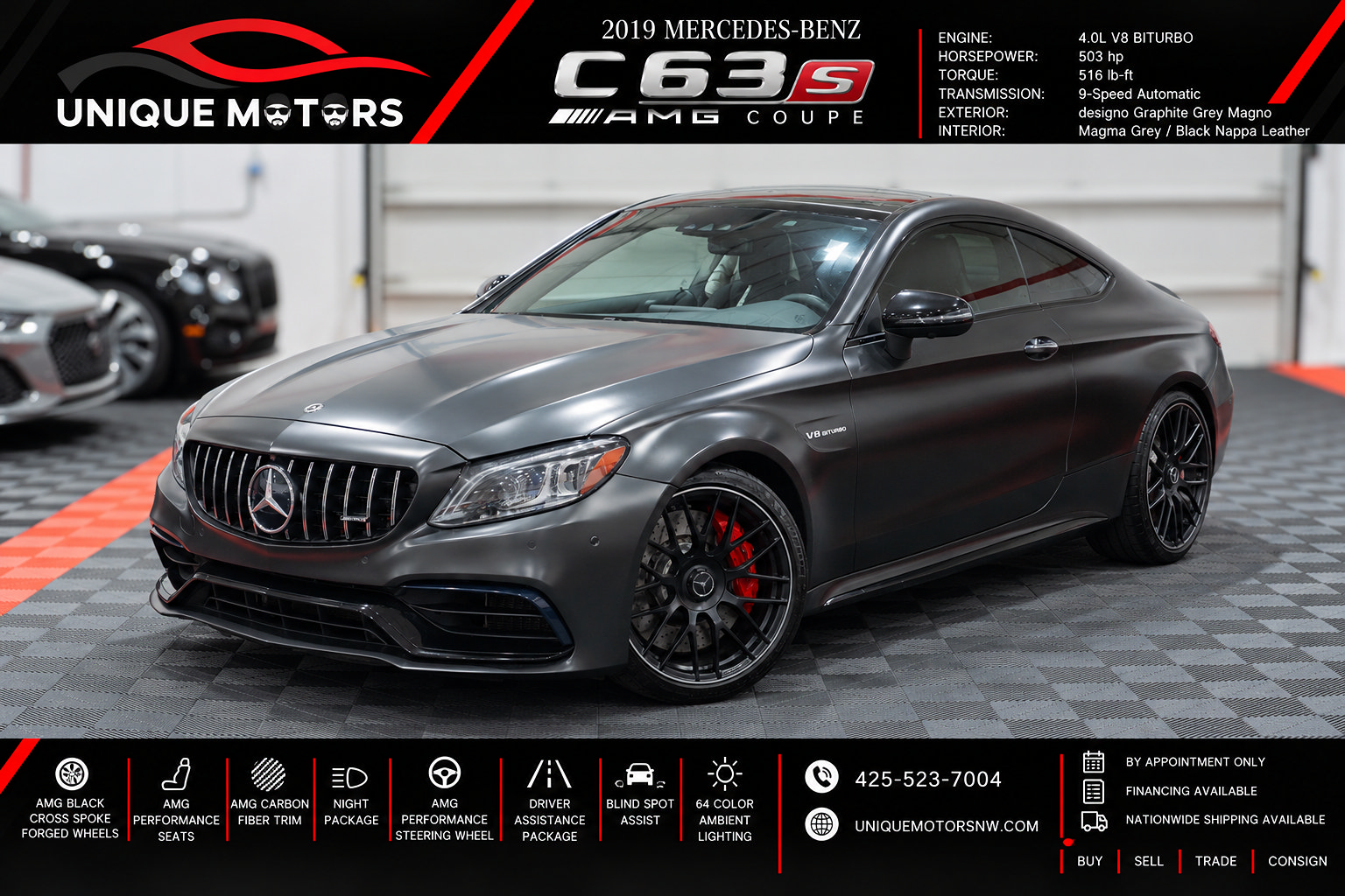 Used 2019 Mercedes-Benz C 63 AMG S