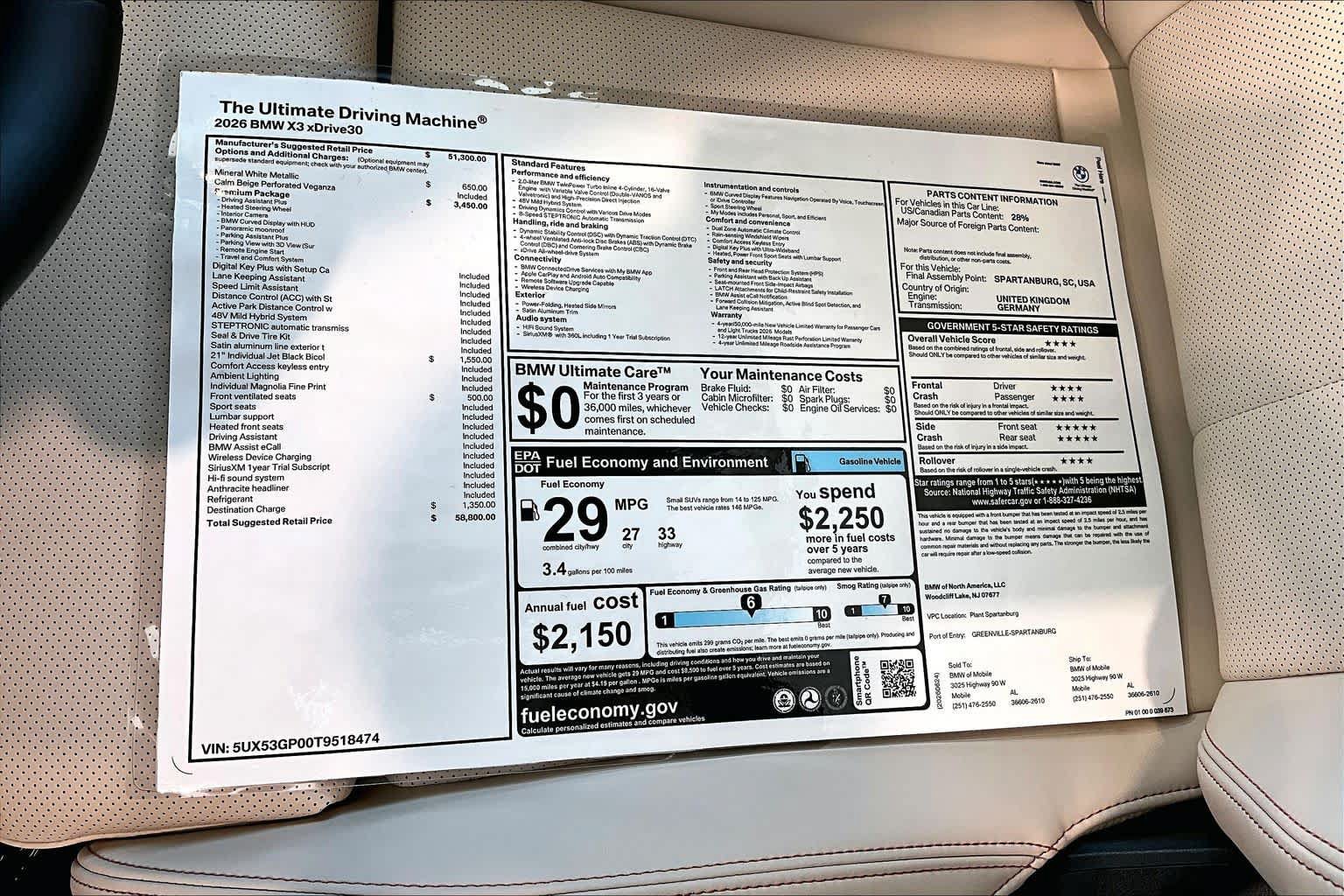 New 2026 BMW X3 xDrive30i w/ Premium Package AWD/4WD image 19