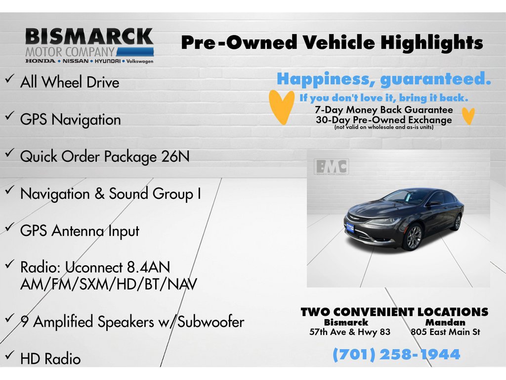 Used 2015 Chrysler 200 C w/ Navigation & Sound Group I AWD/4WD image 5