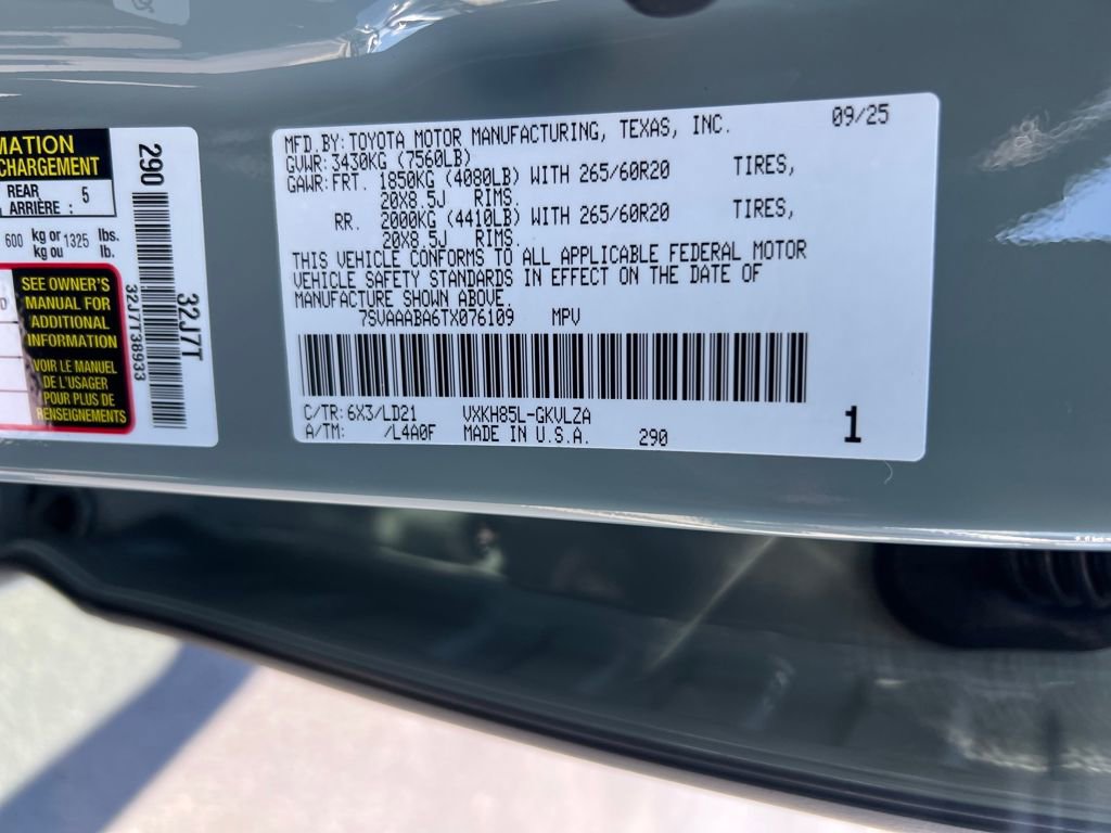 New 2026 Toyota Sequoia Limited image 23