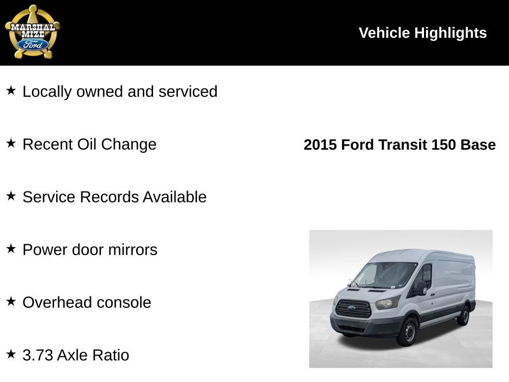 Used 2015 Ford Transit 150 148 Medium Roof w/ Interior Upgrade Package RWD image 2