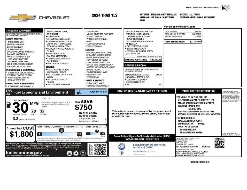 Used 2024 Chevrolet Trax LS w/ Driver Confidence Package FWD image 2
