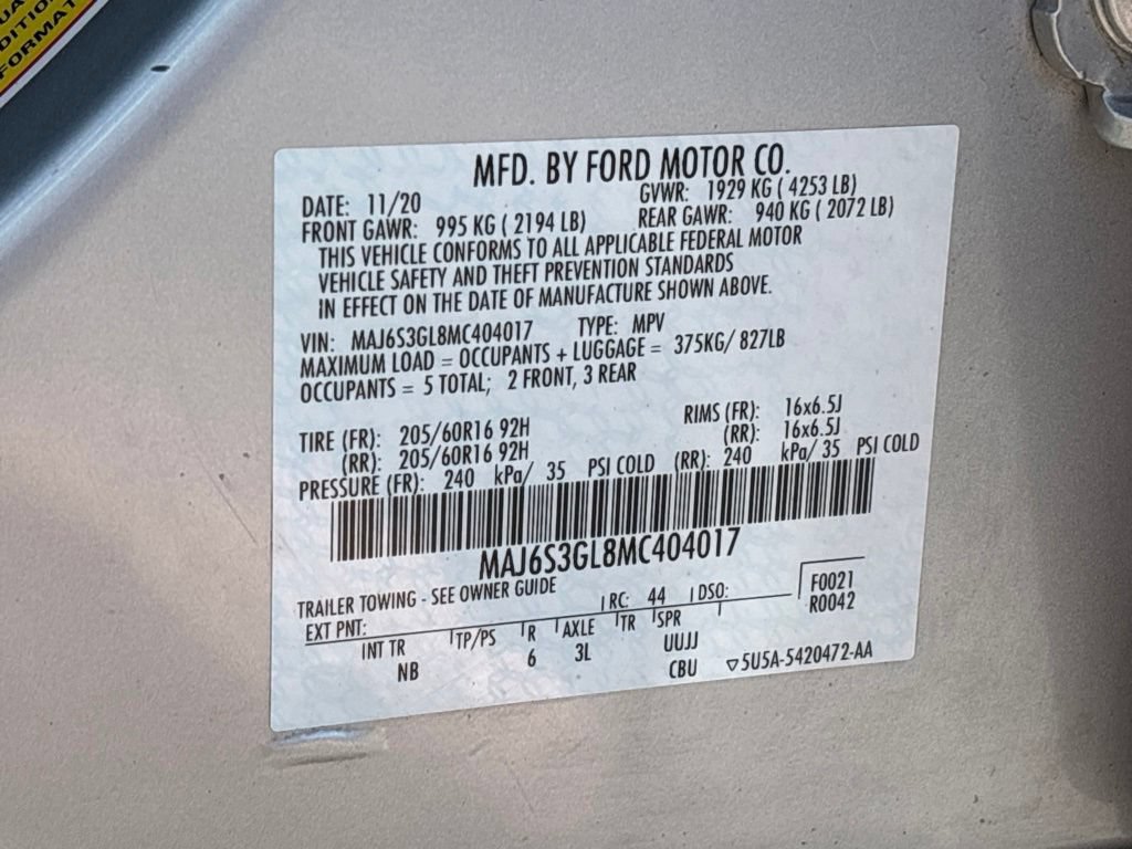 Used 2021 Ford EcoSport SE w/ SE Convenience Package AWD/4WD image 19