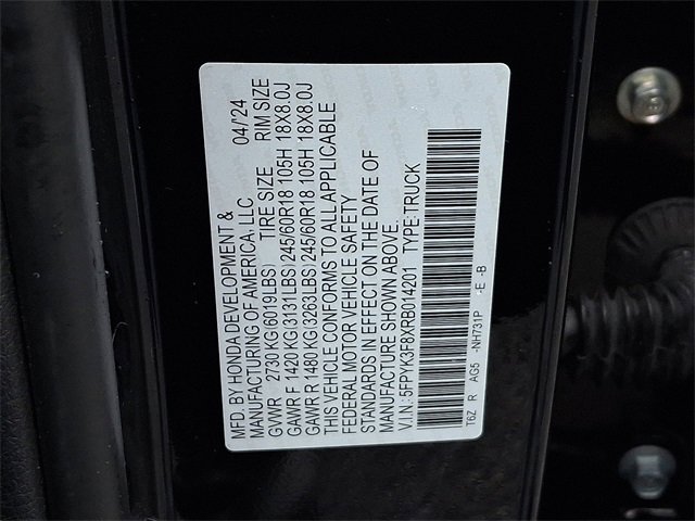Certified 2024 Honda Ridgeline Black Edition image 30