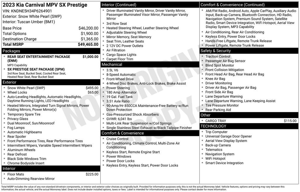 Certified 2023 Kia Carnival SX Prestige image 6