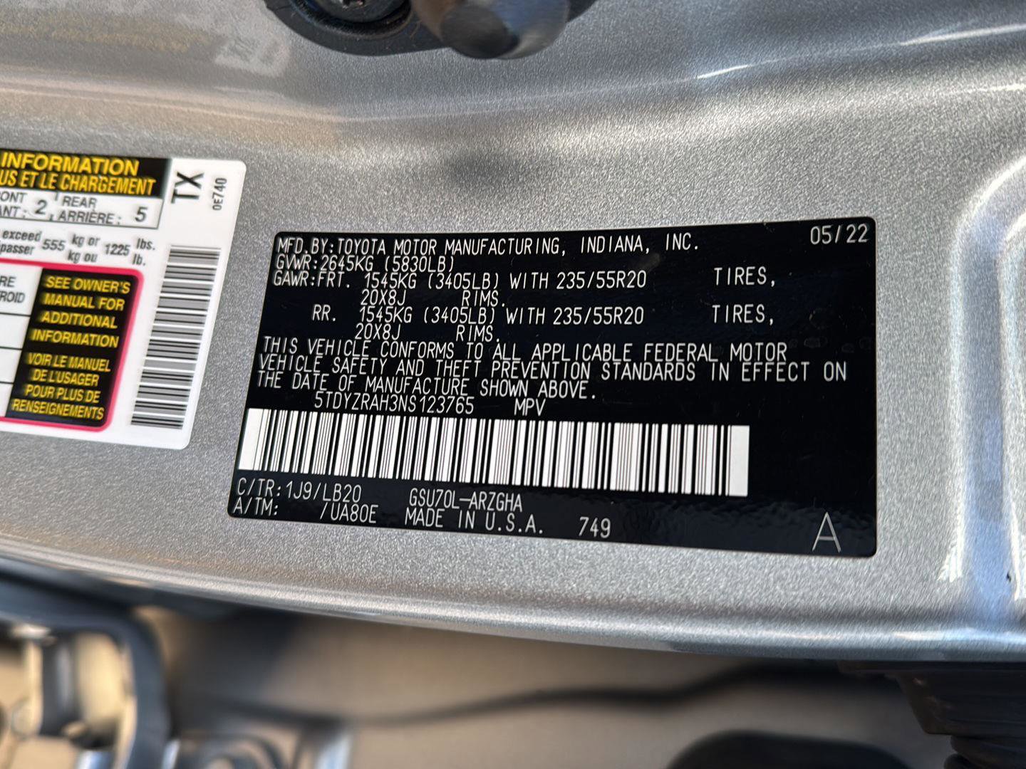 Certified 2022 Toyota Highlander Limited image 38