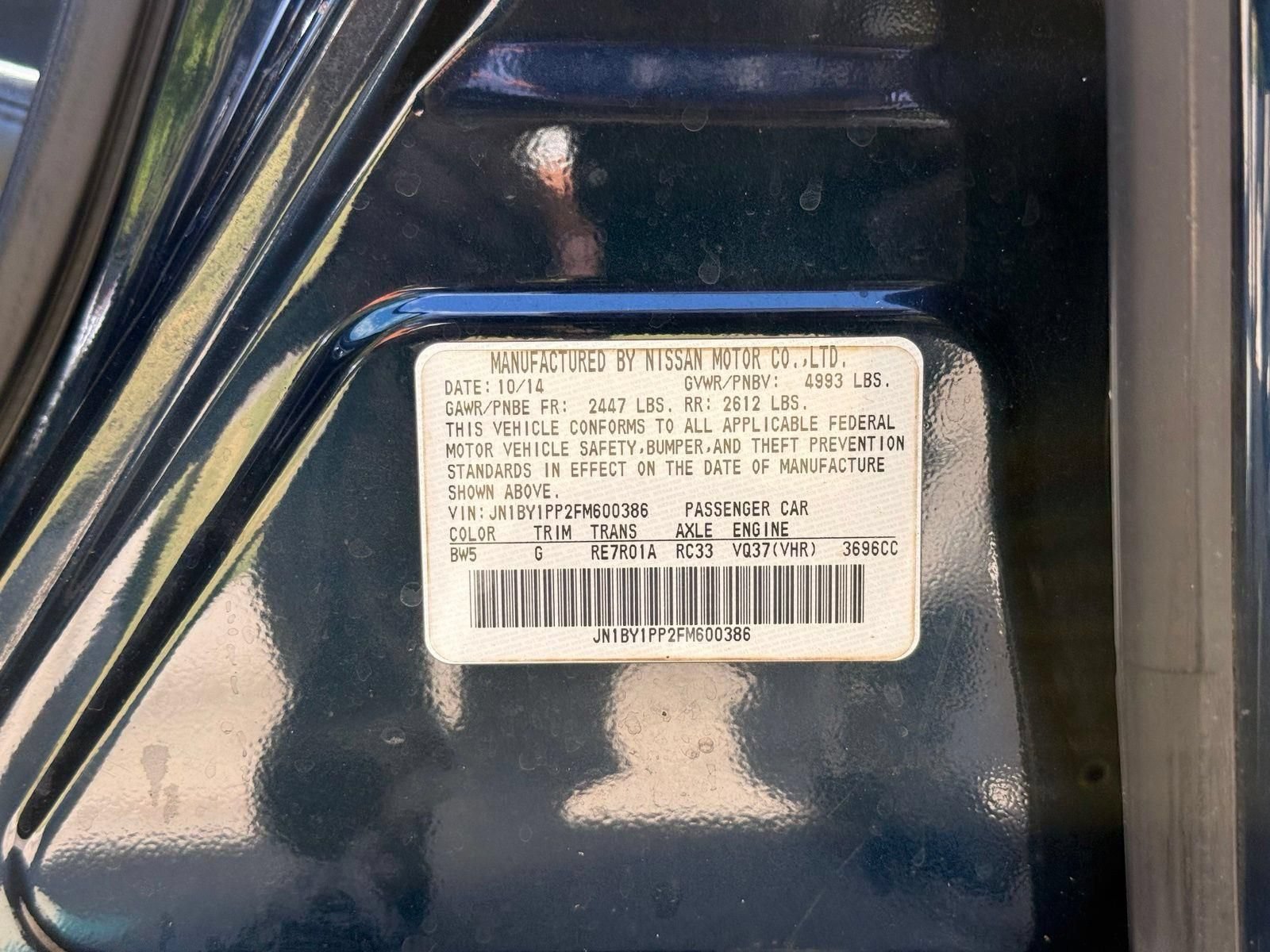 Used 2015 INFINITI Q70 L 3.7 RWD image 50