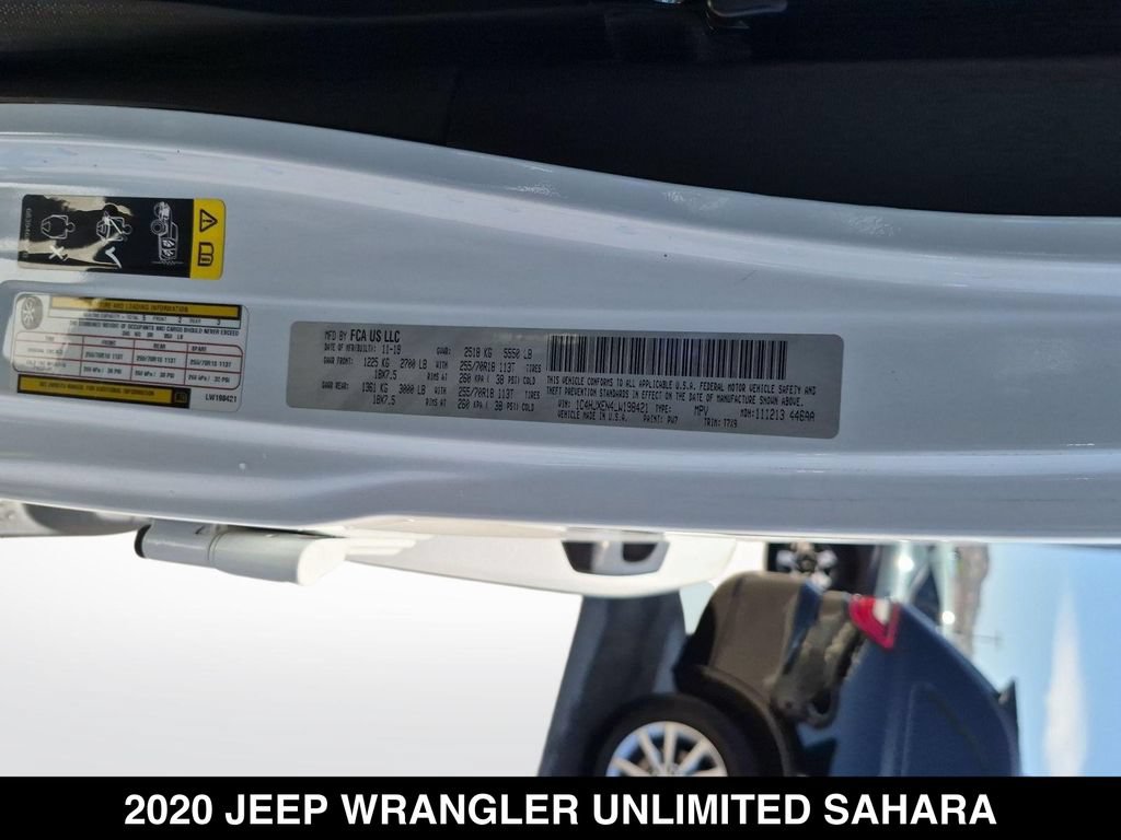 Used 2020 Jeep Wrangler Unlimited Sahara AWD/4WD image 24