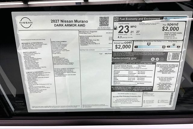 New 2027 Nissan Murano SL AWD/4WD image 42