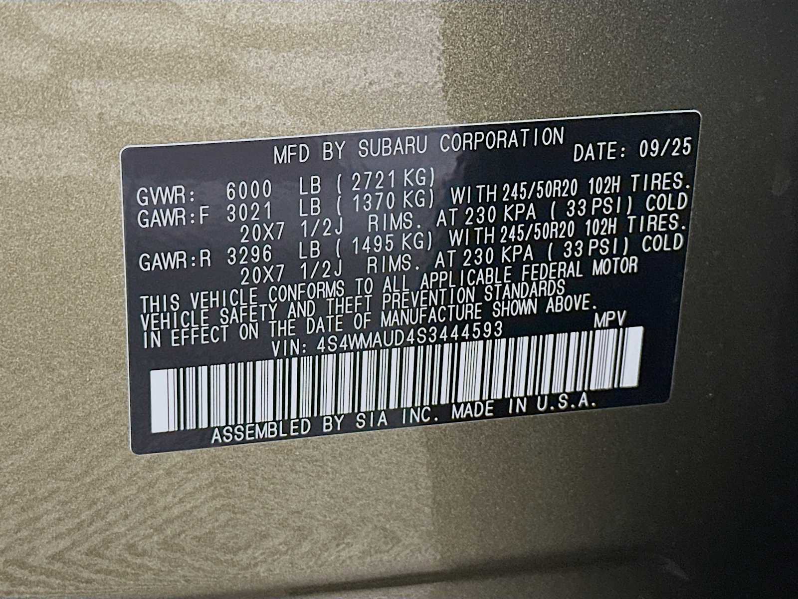 New 2025 Subaru Ascent Touring image 32
