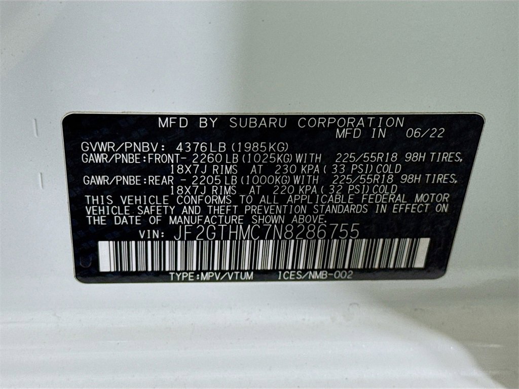 Used 2022 Subaru Crosstrek 2.5i Limited w/ Moonroof Package 1 image 36