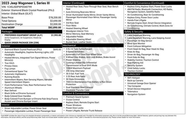 Used 2023 Jeep Wagoneer L Series III w/ Preferred Equipment Group image 56