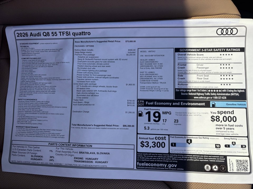 New 2026 Audi Q8 Premium Plus image 33