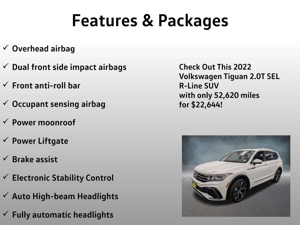 Used 2022 Volkswagen Tiguan SEL R-Line AWD/4WD image 17