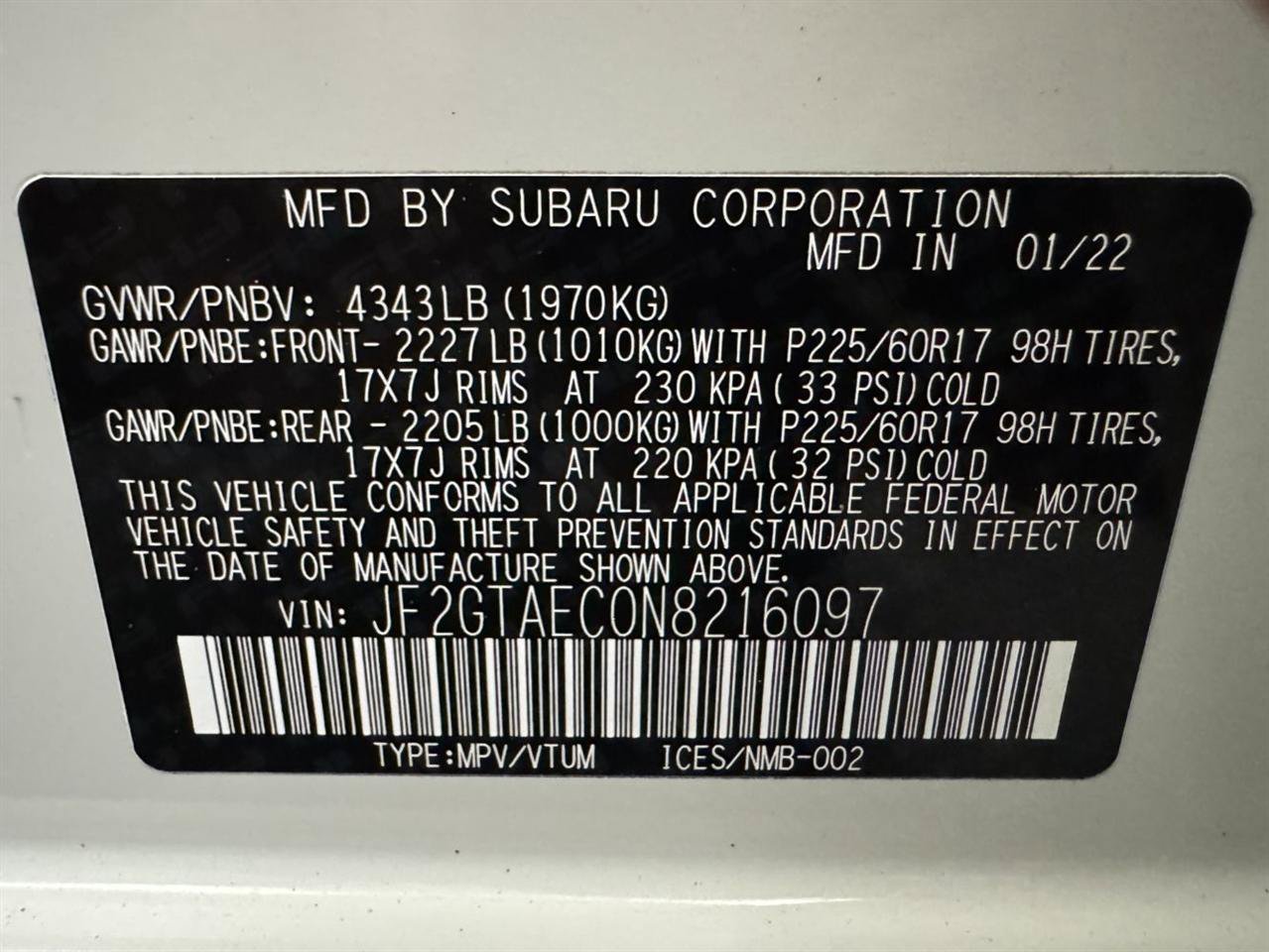 Used 2022 Subaru Crosstrek 2.0i Premium w/ Moonroof Package AWD/4WD image 27