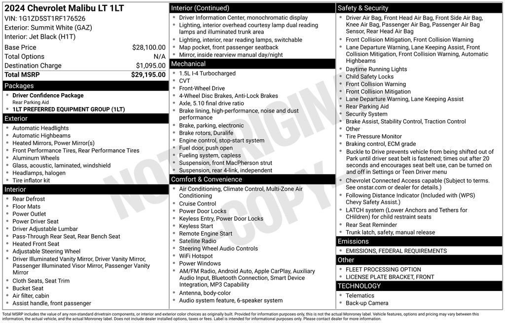 Certified 2024 Chevrolet Malibu LT image 35