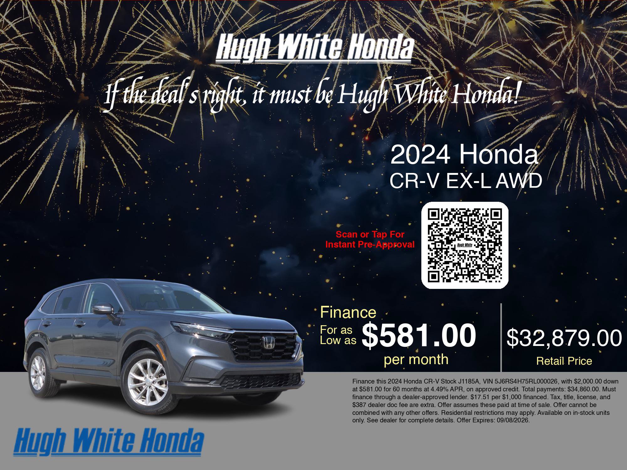 Used 2024 Honda CR-V EX-L image 3