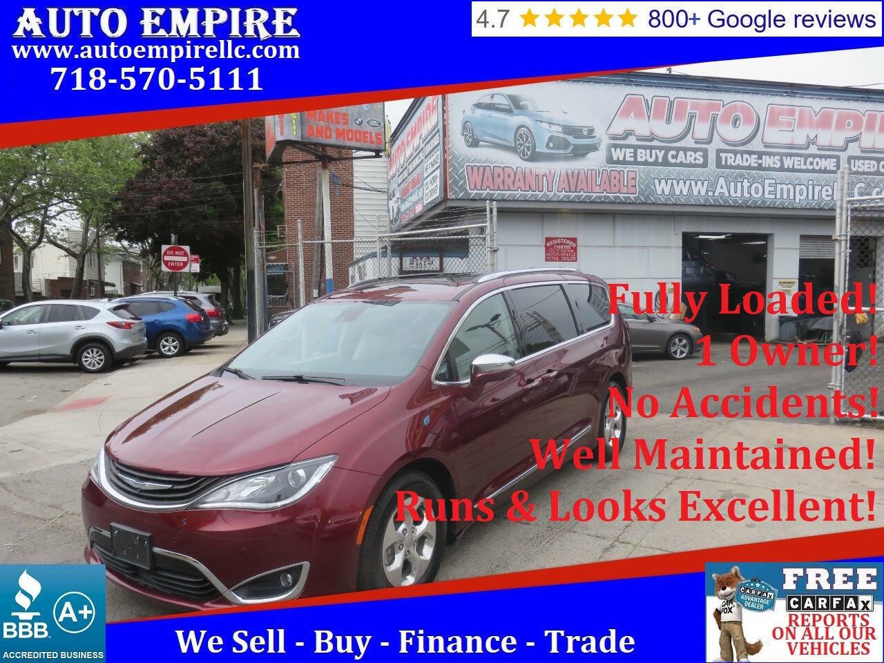 Used 2018 Chrysler Pacifica Limited w/ Advanced Safetytec Group FWD image 1
