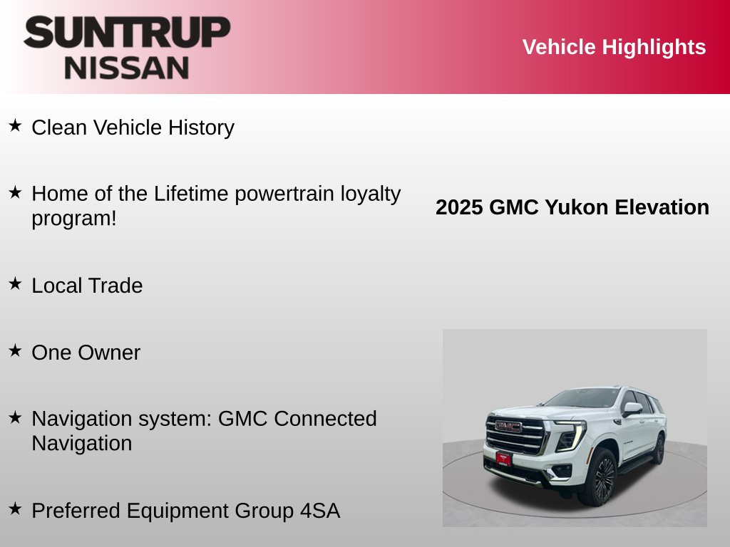 Used 2025 GMC Yukon Elevation AWD/4WD image 8