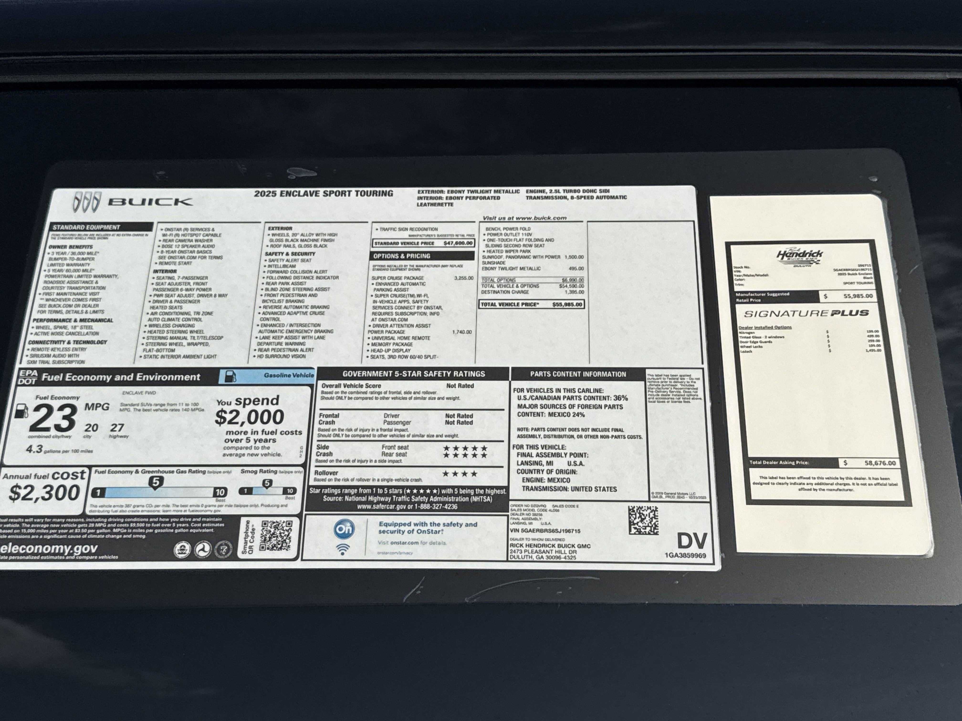 New 2025 Buick Enclave Sport Touring w/ Super Cruise Package image 39