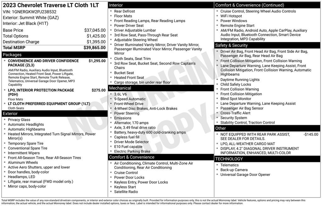 Used 2023 Chevrolet Traverse LT FWD image 3