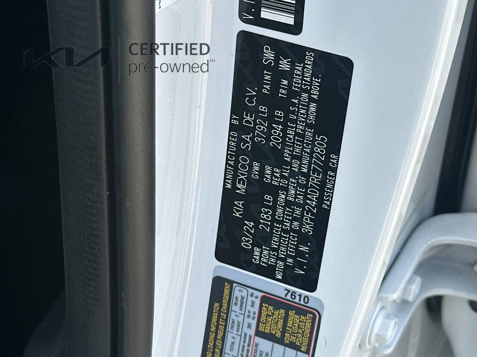 Certified 2024 Kia Forte LXS FWD image 27