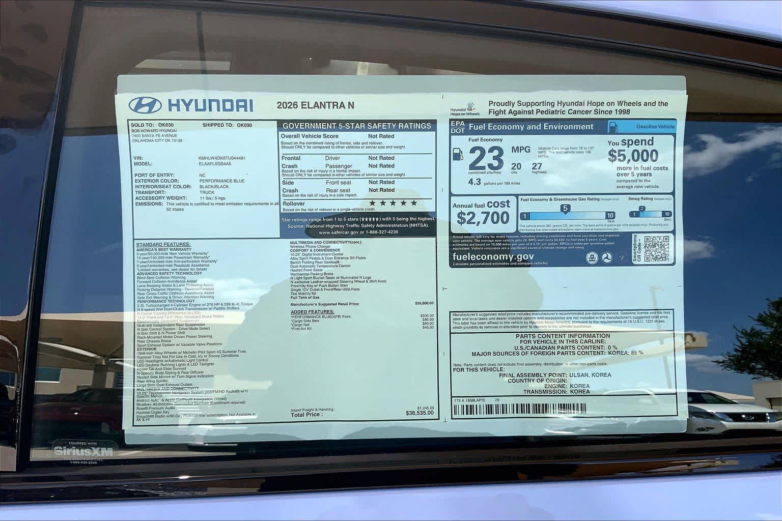 New 2026 Hyundai Elantra N FWD image 17