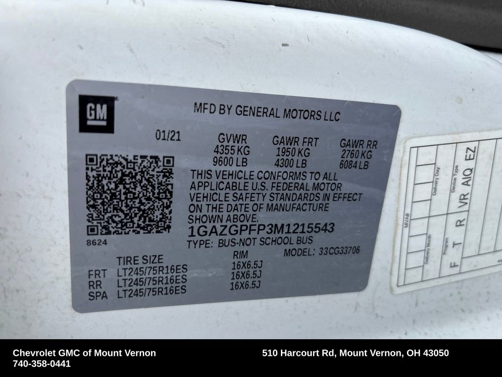 Used 2021 Chevrolet Express 3500 LT w/ LT Preferred Equipment Group image 28