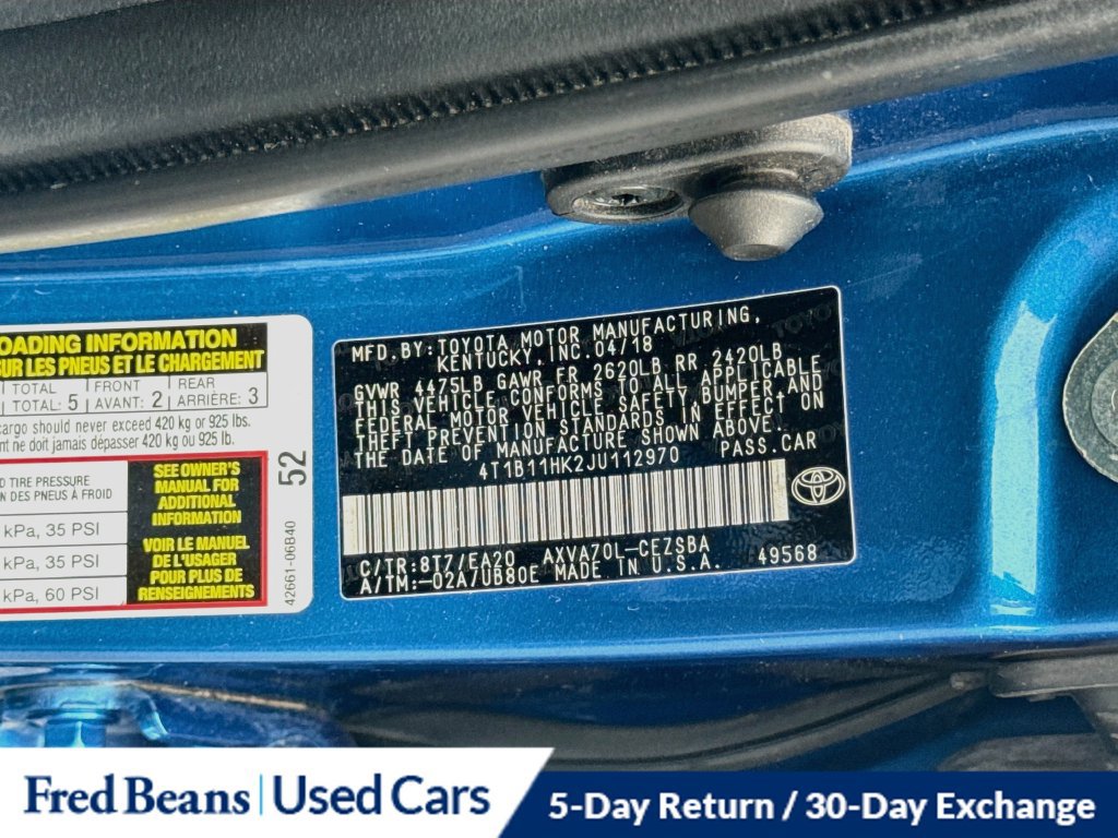 Used 2018 Toyota Camry SE FWD image 37