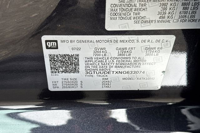 Used 2022 GMC Sierra 1500 SLT w/ SLT Premium Package AWD/4WD image 60